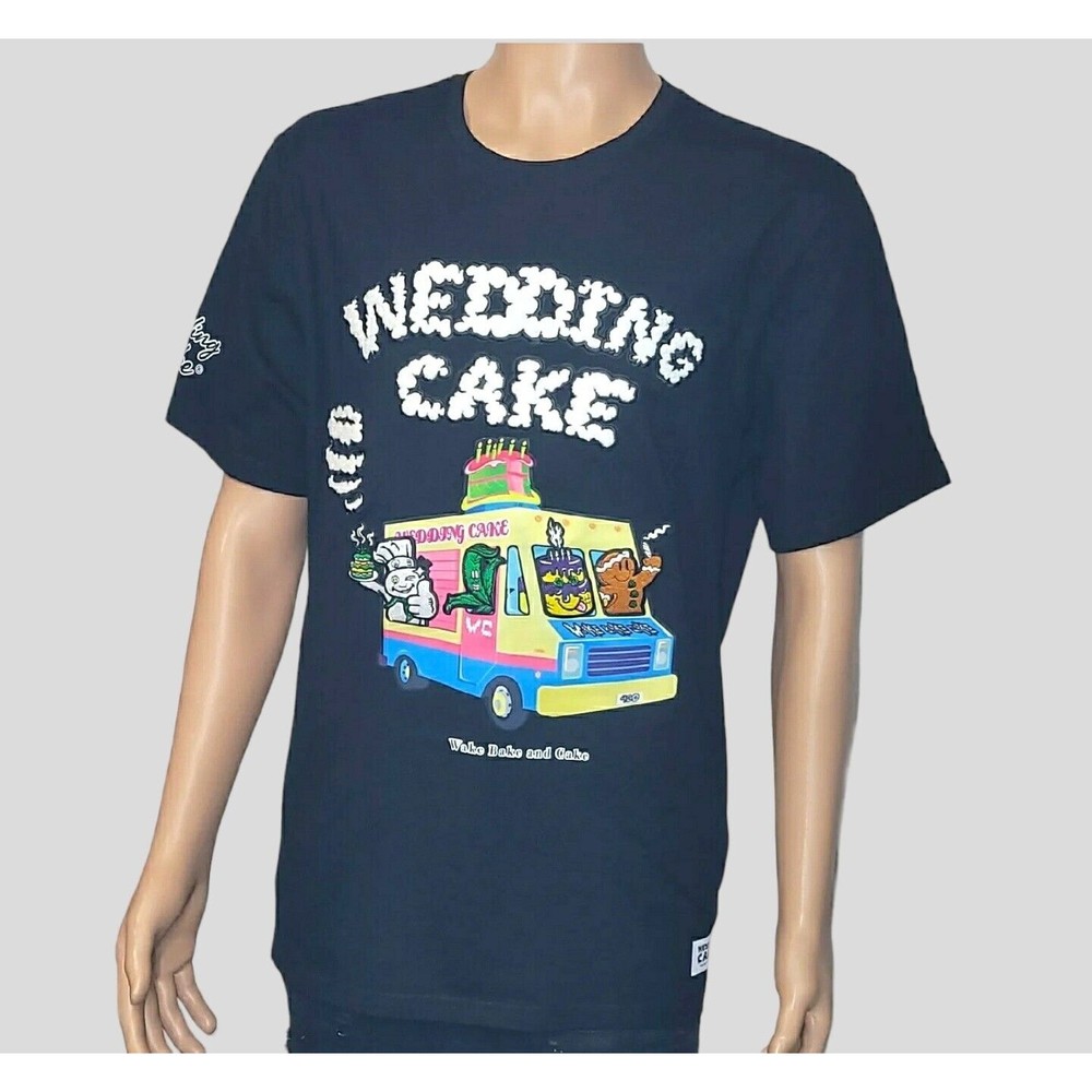Wedding Cake Central Mills Embroidered Truck Life Black Tee Men's Size 2XL New.
